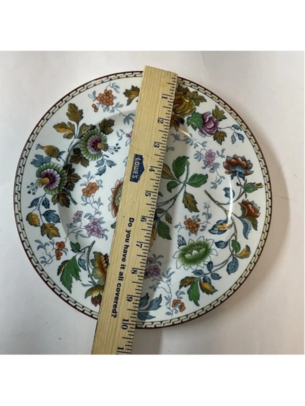 Vintage Wedgwood Tonquin Round Polychrome Floral Rare Early Antique Plate 10" - Picture 4 of 13